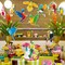 Jungle Tropical Party Decorations Birds Honeycombs - Tropical Parrots Paper